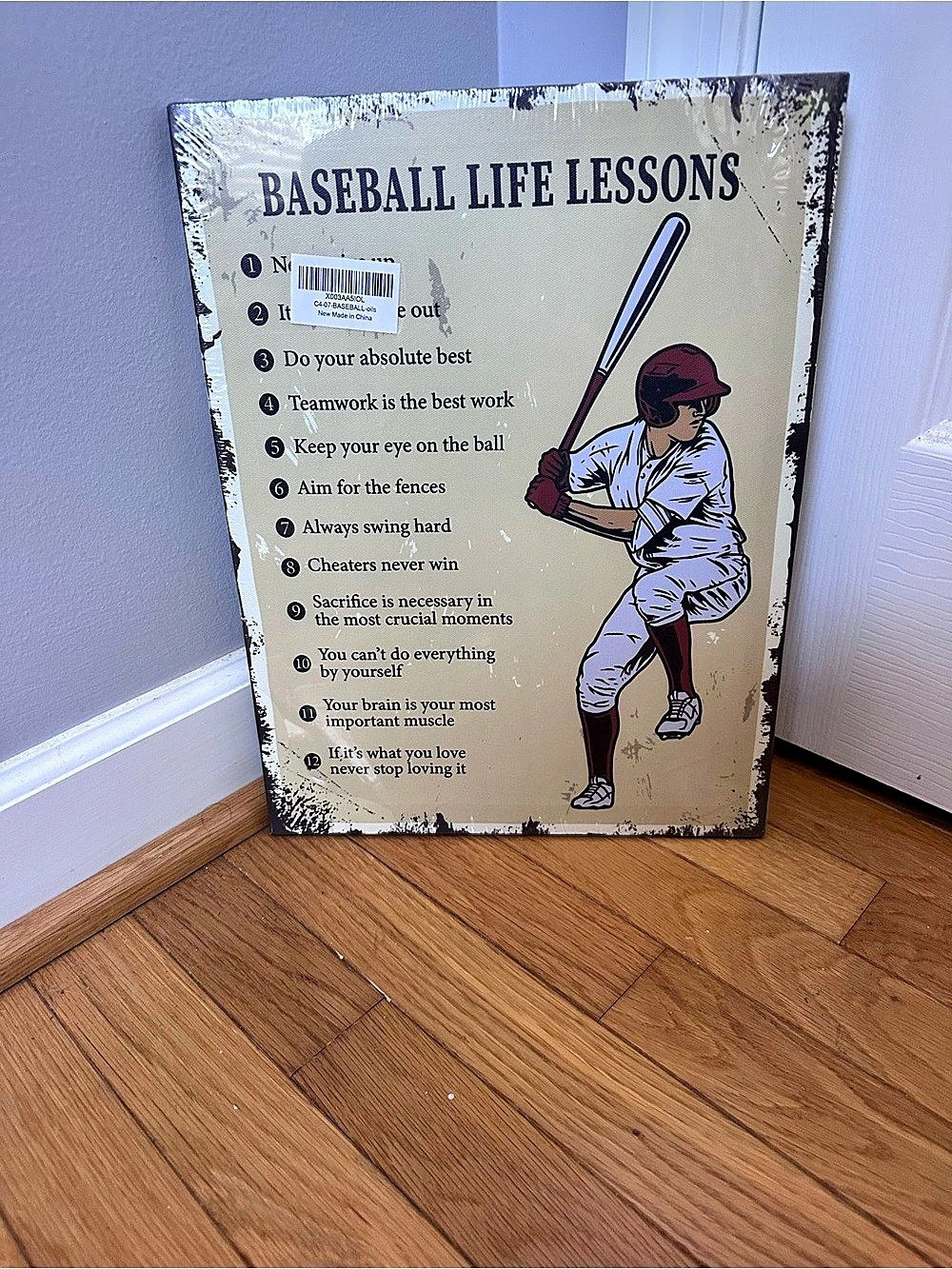 Baseball Life Lessons Wall Art